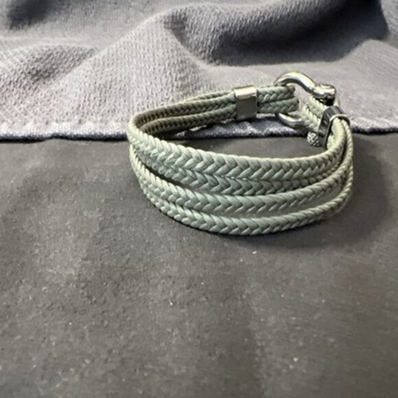 Men’s leather braided bracelet Grey - Picture 6 of 8
